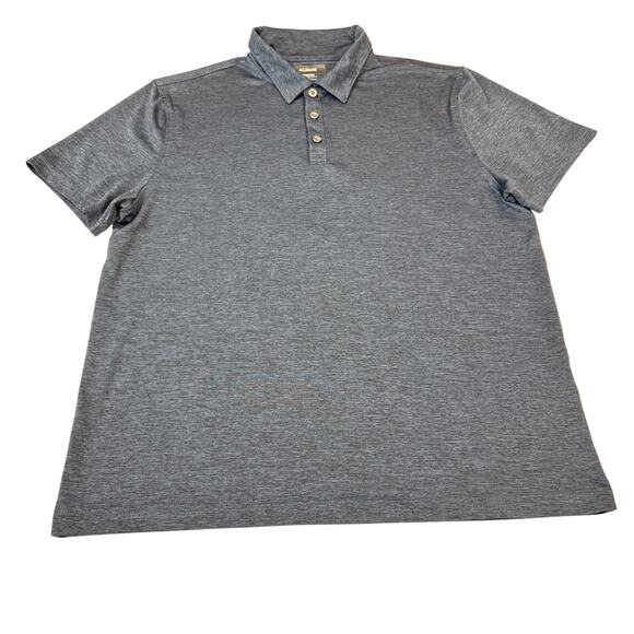 Alfani Stretch Blue Polo Shirt Classic Versatile Wardrobe Staple Marled Knit - Picture 10 of 15